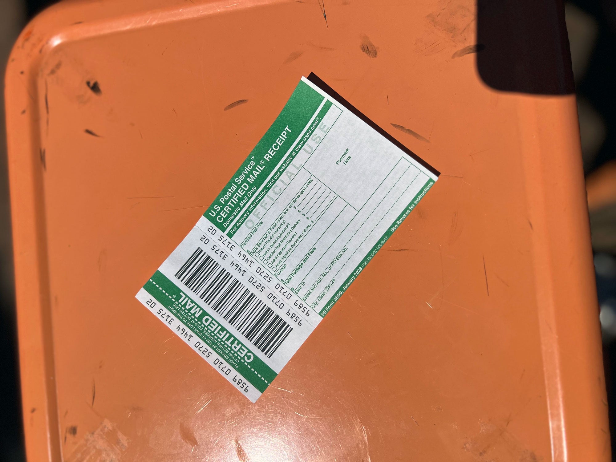 Certified Mail Protest Kit